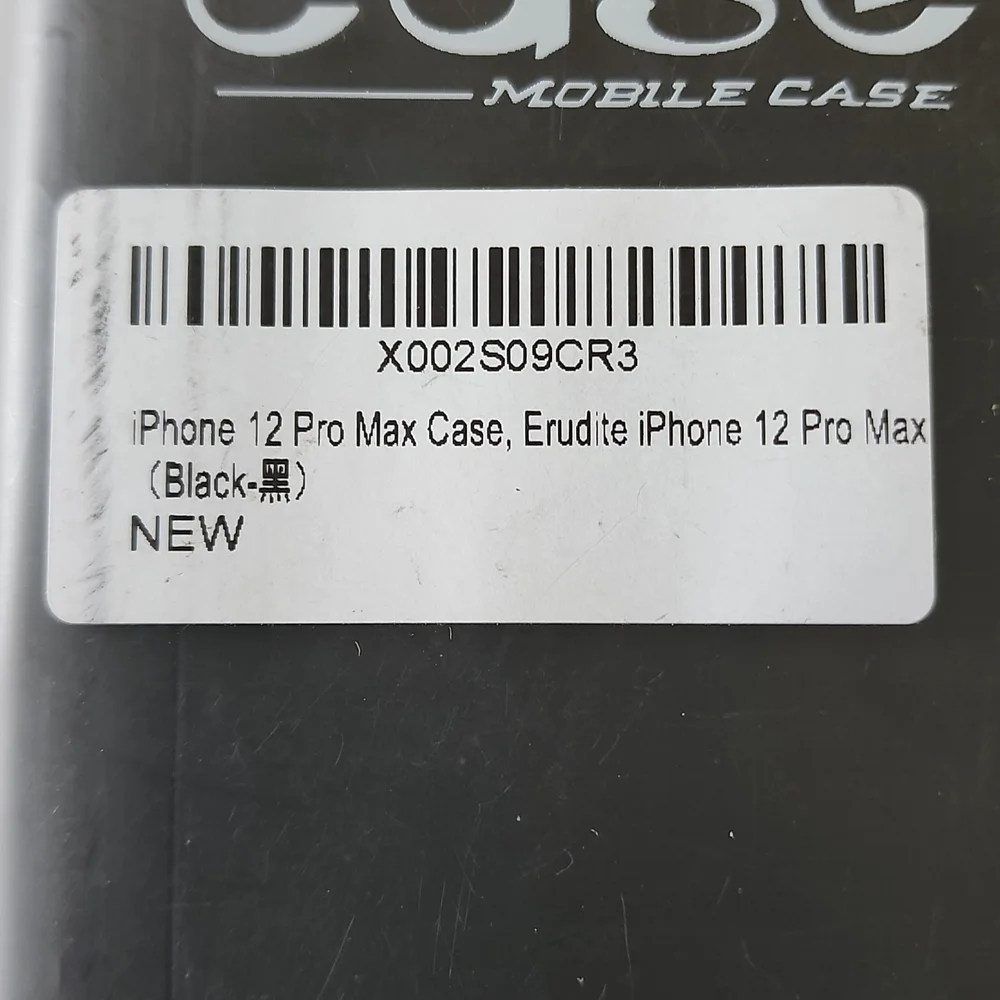iPhone 12 Pro Max Cell Phone Case, 6.7 inches, Black color